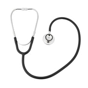 Double-sided Stethoscope Single Tube Doctors Nurse Professional Cardiology Stethoscope Aluminium Alloy Chestpiece(Black)