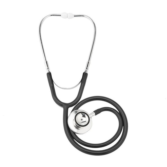 Double-sided Stethoscope Single Tube Doctors Nurse Professional Cardiology Stethoscope Aluminium Alloy Chestpiece(Black)
