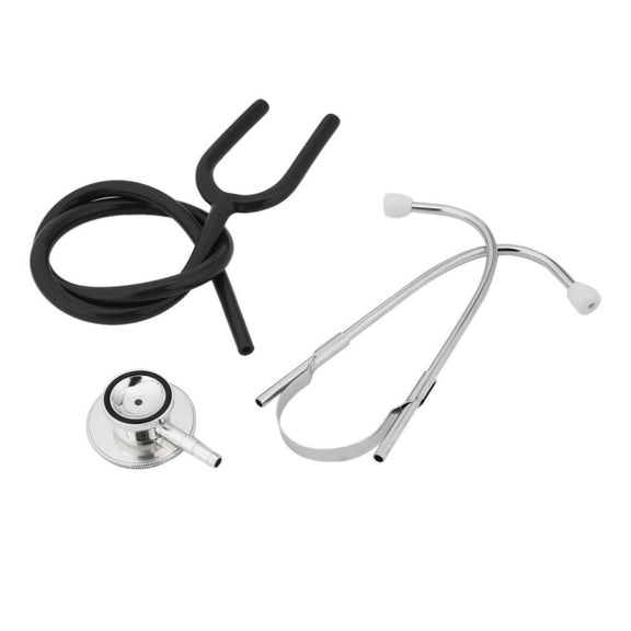 Double-sided Stethoscope Single Tube Doctors Nurse Professional Cardiology Stethoscope Aluminium Alloy Chestpiece(Black)