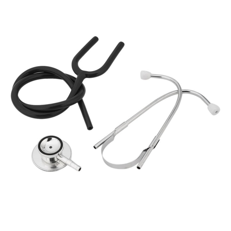 Double-sided Stethoscope Single Tube Doctors Nurse Professional Cardiology Stethoscope Aluminium Alloy Chestpiece(Black)