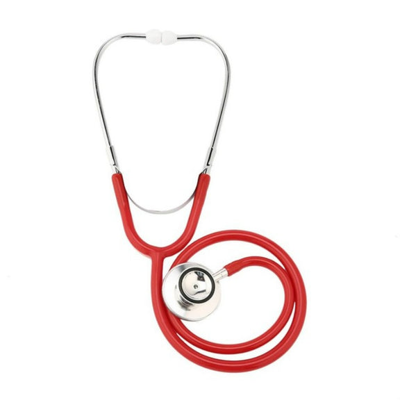 Double-sided Stethoscope Single Tube Doctors Nurse Professional Cardiology Stethoscope Aluminium Alloy Chestpiece(Red)