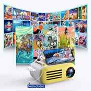 YG200 Portable LED Pocket Mini Projector AV USB SD HDMI Video Movie Game Home Theater Video Projector, US Plug(Black and White)