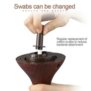 300ml USB Electric Aroma Air Diffuser Wood Ultrasonic Air Humidifier Essential Oil Aromatherapy Cool Mist Maker(Flat Mouth Light Wood Grain)