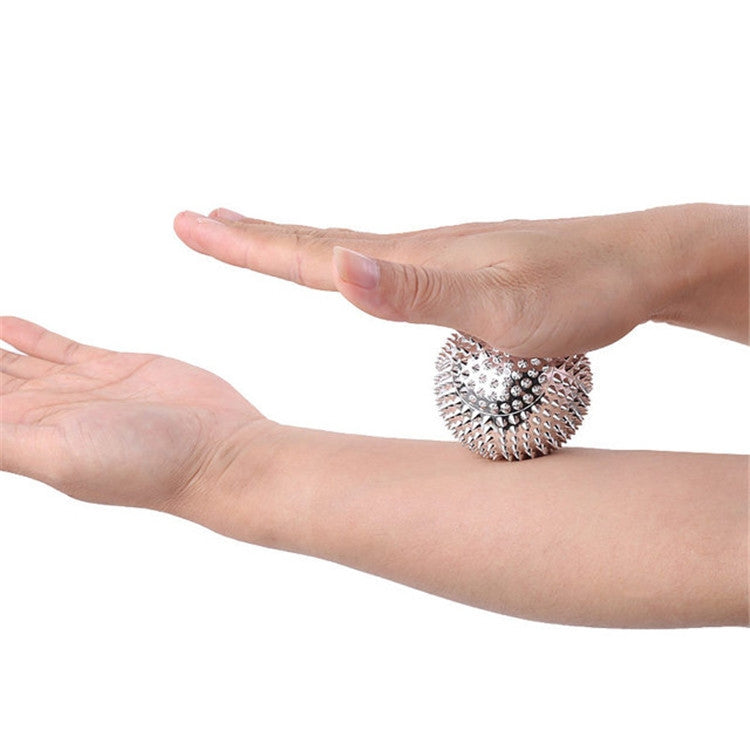 1 Pair Magnetic Massage Ball Relax Muscle Finger Plantar Pressure Massage Stab Ball, Size:5.6cm(Gold)