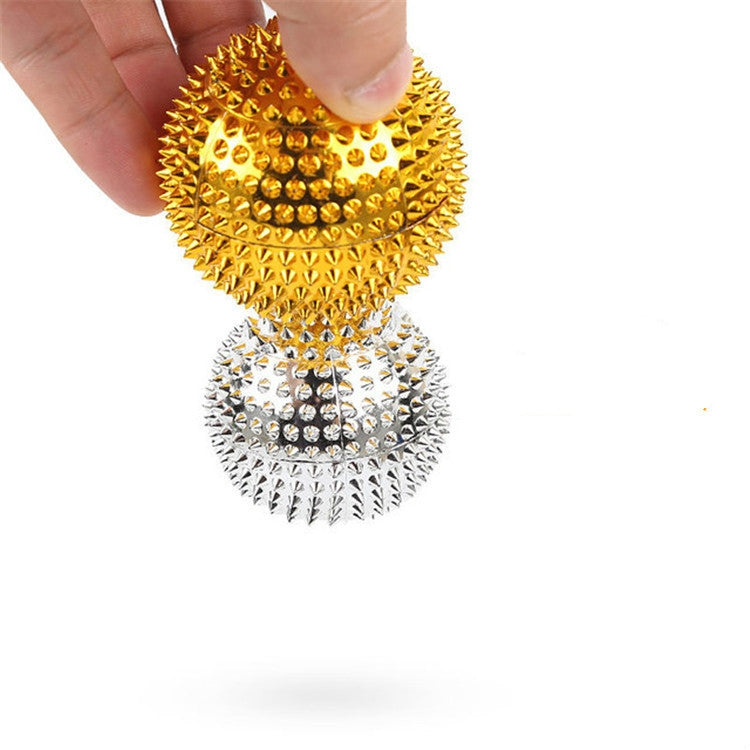 1 Pair Magnetic Massage Ball Relax Muscle Finger Plantar Pressure Massage Stab Ball, Size:5.6cm(Silver)