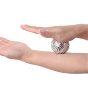 1 Pair Magnetic Massage Ball Relax Muscle Finger Plantar Pressure Massage Stab Ball, Size:5.6cm(Silver)