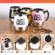 Automatic Mixing Cup Coffee Cup Portable Household Mixer(Pink)