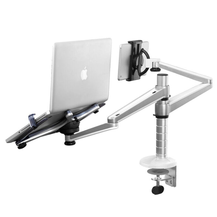 OA-9X Aluminum Alloy Height Adjustable Universal Rotation Double Arm Holder Notebook Tablet Combination Stand - Laptop Stand by PMC TechLife | Online Shopping South Africa | PMC TechLife