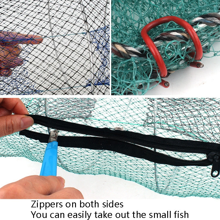 Spring Cage Fishing Net Automatic Folding Shrimp Cage Round Spring Fish Net(Special Mesh Large) - Fishing Net by PMC TechLife | Online Shopping South Africa | PMC TechLife