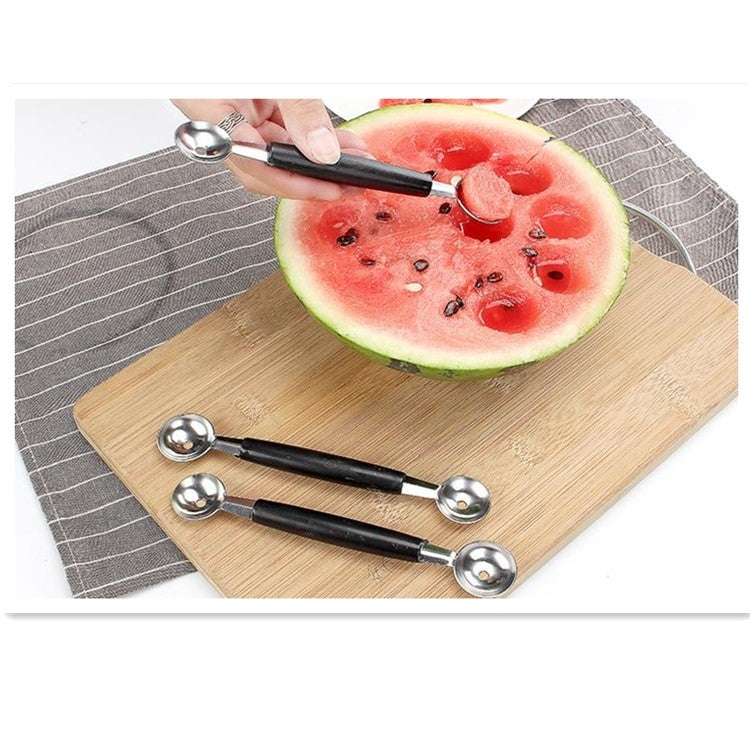 Household Stainless Steel Double Head Fruit Digging Spoon - Gadgets by PMC TechLife | Online Shopping South Africa | PMC TechLife