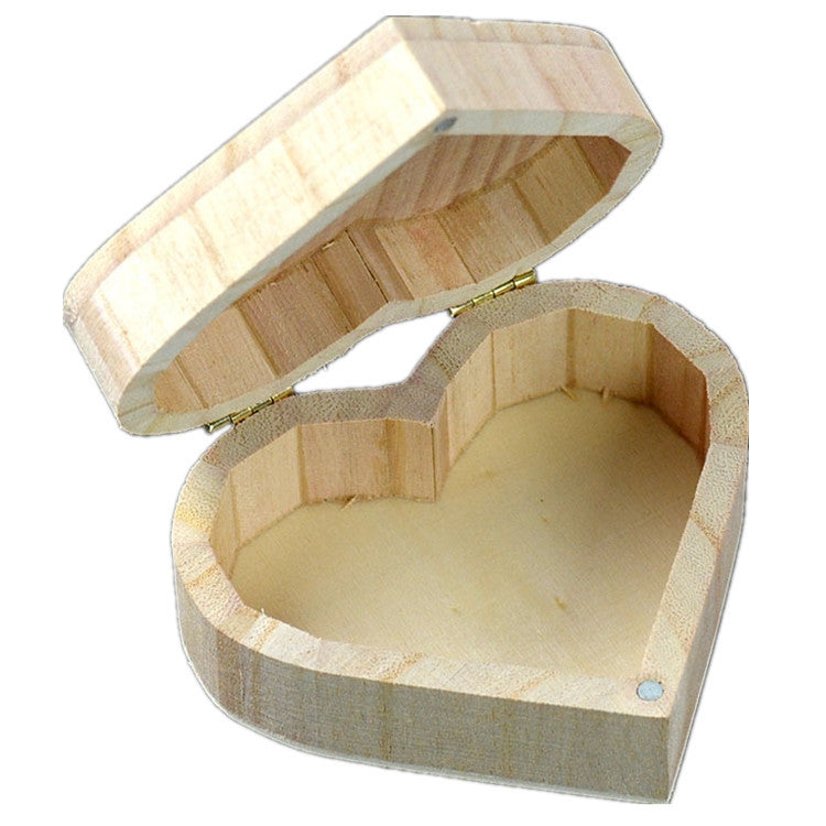 Crafts Magnet Buckle Love Box Daily Makeup Retro Heart-shaped Wooden Storage Box - Storage Boxes by PMC TechLife | Online Shopping South Africa | PMC TechLife | Buy Now Pay Later Mobicred
