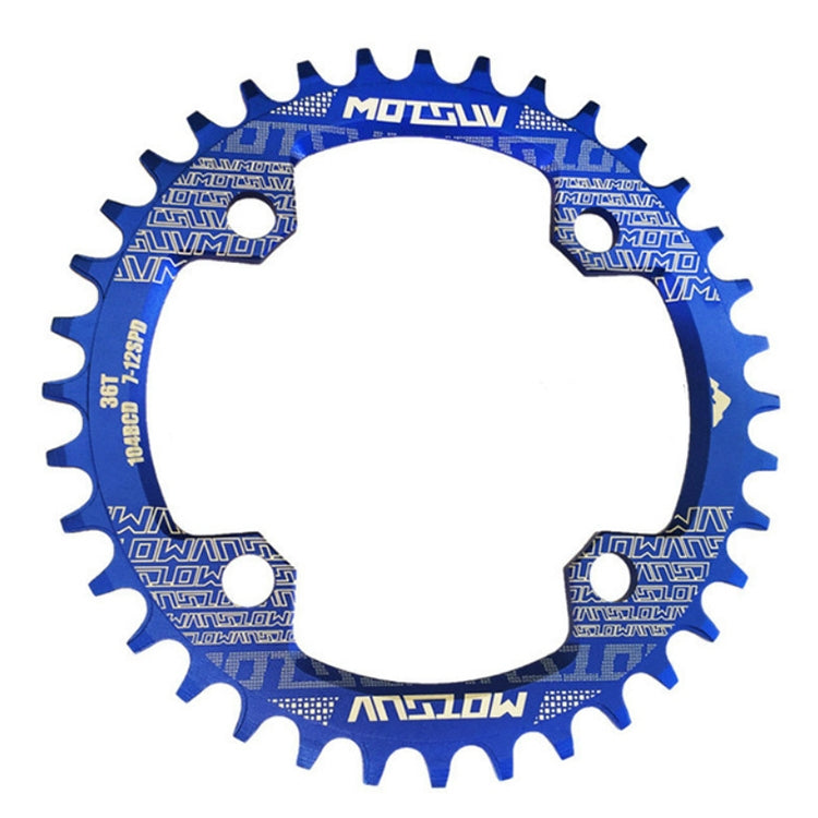 MOTSUV Narrow Wide Chainring MTB  Bicycle 104BCD Tooth Plate Parts(Blue) - Bicycle Brake Parts by PMC TechLife | Online Shopping South Africa | PMC TechLife | Buy Now Pay Later Mobicred
