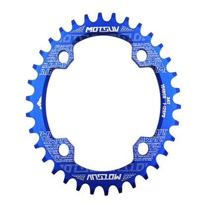 MOTSUV Narrow Wide Chainring MTB  Bicycle 104BCD Tooth Plate Parts(Blue) - Bicycle Brake Parts by MOTSUV | Online Shopping South Africa | PMC Jewellery | Buy Now Pay Later Mobicred