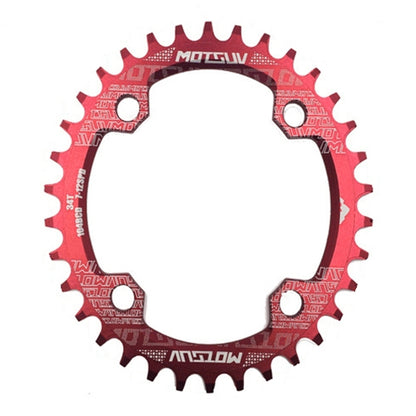 MOTSUV Narrow Wide Chainring MTB  Bicycle 104BCD Tooth Plate Parts(Red) - free shipping - PMC Jewellery - Order now!