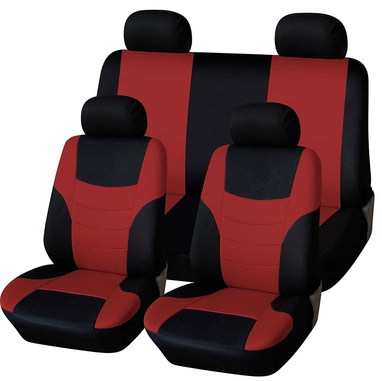 Universal Car Seat Cover Personality Stitching Automotive Chairs Protective Sleeve Cloth Automobile Seats Covers(red)