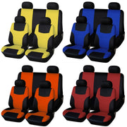 Universal Car Seat Cover Personality Stitching Automotive Chairs Protective Sleeve Cloth Automobile Seats Covers(red)