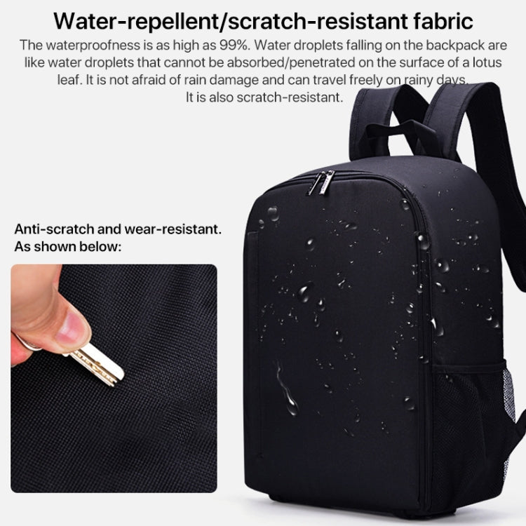 Cwatcun Shoulder Digital Camera Bag Outdoor Nylon Photography Backpack(Black (Big size))
