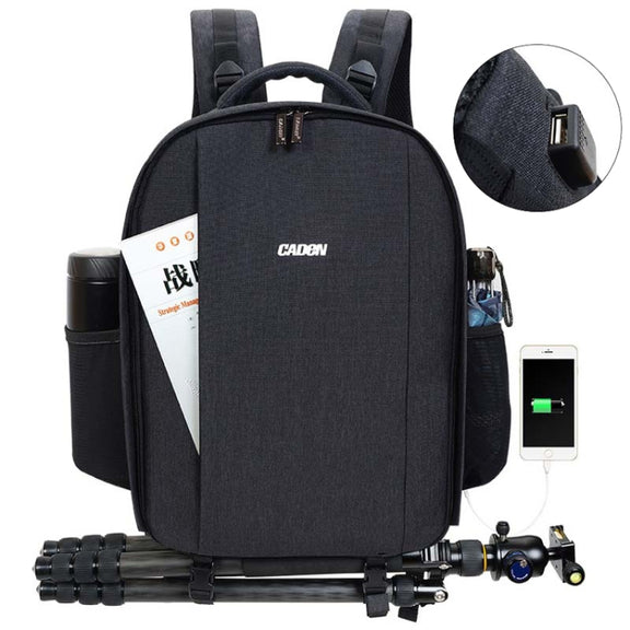 CADeN USB SLR Camera Bag Professional  Water-resistant Portable Unisex Camera Bag