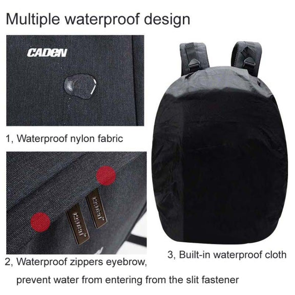 CADeN USB SLR Camera Bag Professional  Water-resistant Portable Unisex Camera Bag