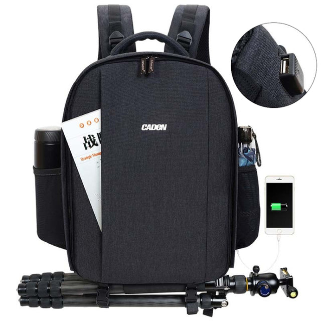CADeN USB SLR Camera Bag Professional  Water-resistant Portable Unisex Camera Bag
