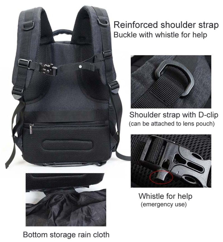 CADeN USB SLR Camera Bag Professional  Water-resistant Portable Unisex Camera Bag