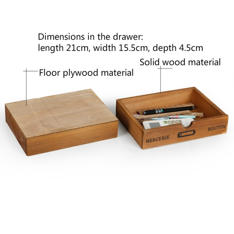 One Pumping  Retro Wooden Drawer Storage Cabinet Desk - Storage Boxes by PMC TechLife | Online Shopping South Africa | PMC TechLife