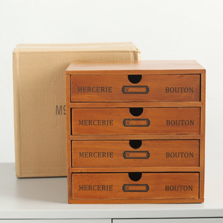 One Pumping  Retro Wooden Drawer Storage Cabinet Desk - Storage Boxes by PMC TechLife | Online Shopping South Africa | PMC TechLife