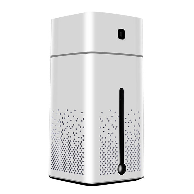Ultrasonic Air Humidifier USB Essential Oil Aroma Diffuser LED Night Light Spray Mist Purifier, 1000ml(White)