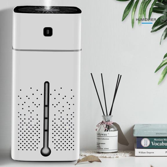 Ultrasonic Air Humidifier USB Essential Oil Aroma Diffuser LED Night Light Spray Mist Purifier, 1000ml(White)