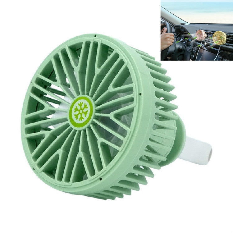 Car Vent Fan Multi-function USB Interface Mini LED Lamp Car Fan(Green) - Heating & Fans by PMC TechLife | Online Shopping South Africa | PMC TechLife | Buy Now Pay Later Mobicred
