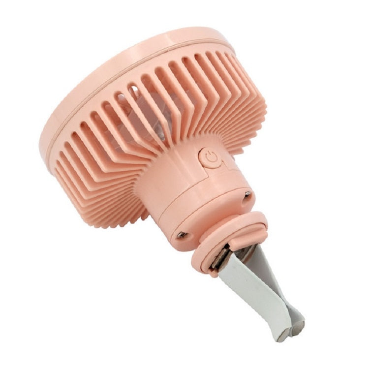 Car Vent Fan Multi-function USB Interface Mini LED Lamp Car Fan(Green)