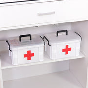Family Multi-layer Emergency Medicine Storage Box Household Plastic Box, Size: L(White)