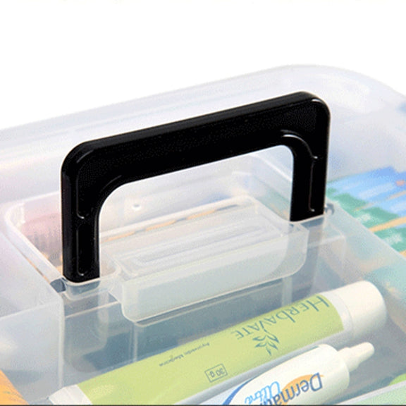 Family Multi-layer Emergency Medicine Storage Box Household Plastic Box, Size: XL (White)