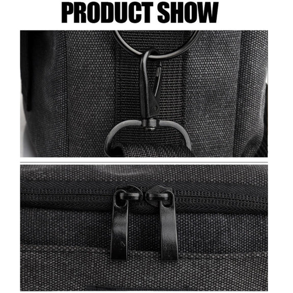 Universal DSLR Camera Shoulder Bag Canvas Photo Handbag, External size: 19 x 17 x 10mm(Black)