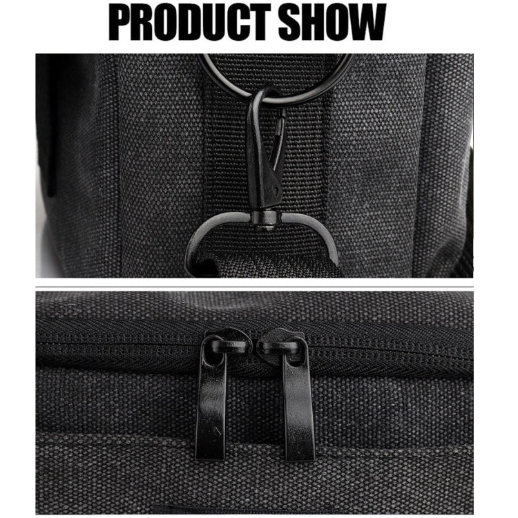 Universal DSLR Camera Shoulder Bag Canvas Photo Handbag, External size: 19 x 17 x 10mm(Black)