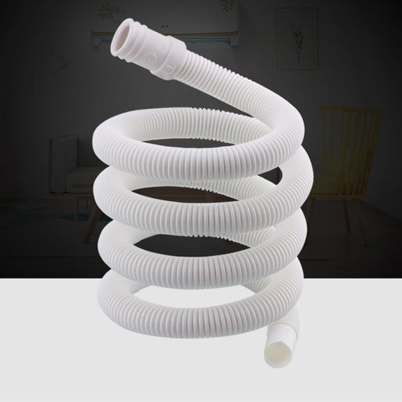 18mm Diameter Plastic Drain Pipe Water Outlet Extension Hose with Clamp for Semi-automatic Washing Machine / Air Conditioner, Size:3m  Length