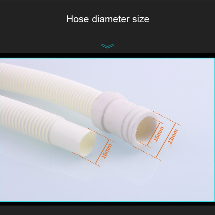 18mm Diameter Plastic Drain Pipe Water Outlet Extension Hose with Clamp for Semi-automatic Washing Machine / Air Conditioner, Size:4m  Length