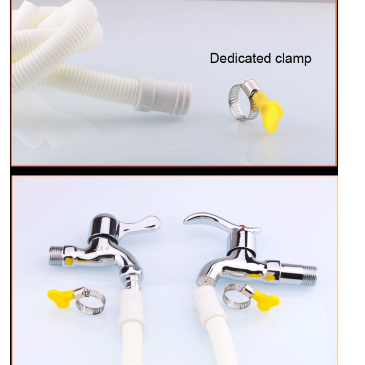 18mm Diameter Plastic Drain Pipe Water Outlet Extension Hose with Clamp for Semi-automatic Washing Machine / Air Conditioner, Size:5m  Length