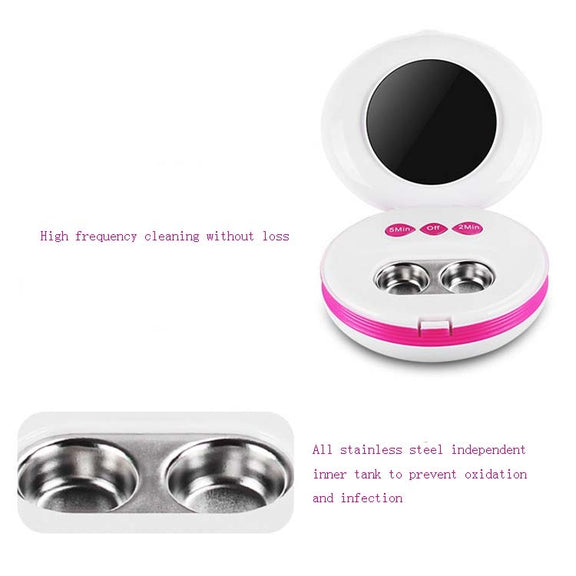 Jie Kang Contact Lens Cleaner and Contact Lens Automatic Cleaning Machine Box(Girlish Pink)