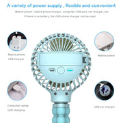 Octopus Deformed Cartoon Folding USB Rechargeable Mini Handheld Fan(White)