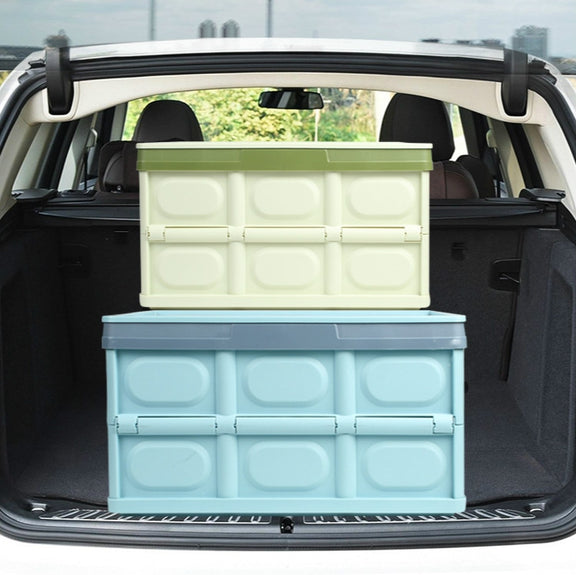 Car Trunk Storage Box Foldable Car Plastic Storage Box, Size:L(Blue)