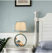 Modern Bedside Reading Statue Base Lamp Home Decoration, Light color:Dimming Switch 3W Yellow Light Bulb