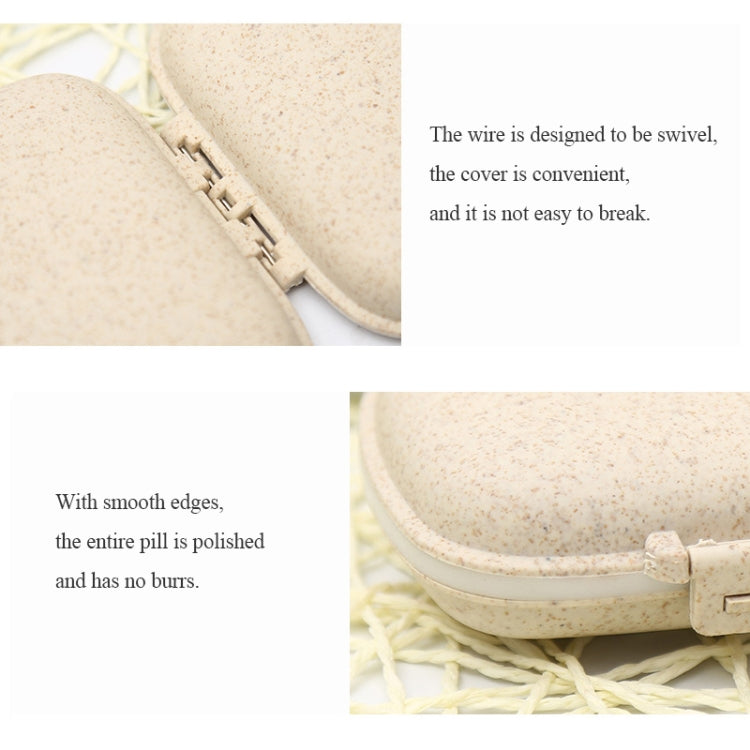 3 PCS 8-Grid Double-layer Portable Mini Straw Pill Storage Box(Wheat Beige) - free shipping - PMC TechLife - Order now!