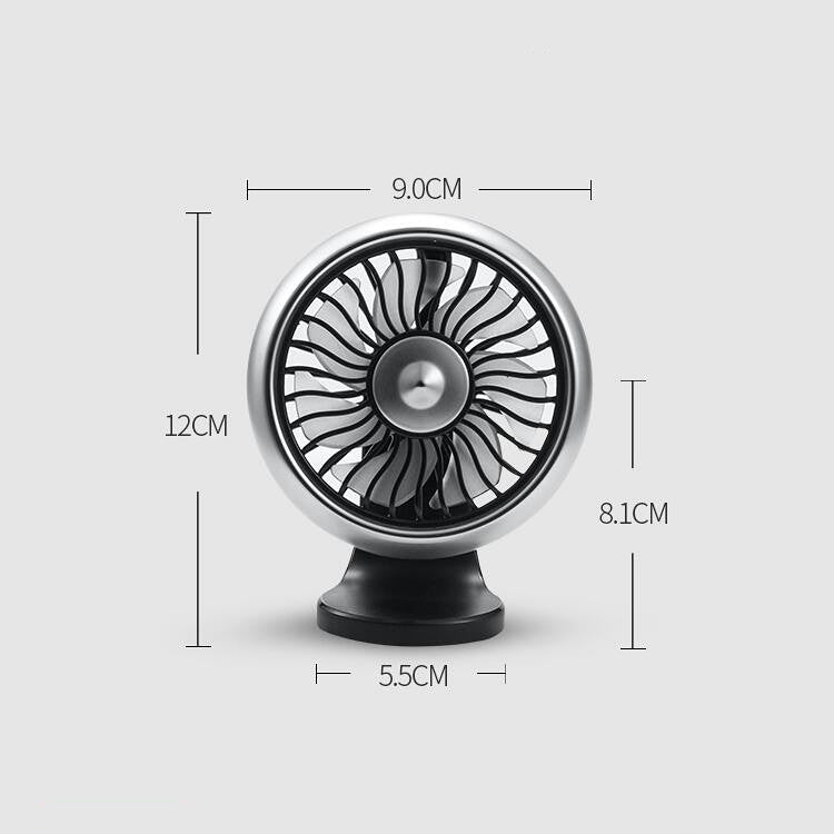 Automobile Multi-function Electric Fan Car Air Outlet USB Interface Mini Fan(Black) - Heating & Fans by PMC TechLife | Online Shopping South Africa | PMC TechLife | Buy Now Pay Later Mobicred