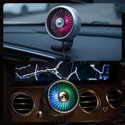 Automobile Multi-function Electric Fan Car Air Outlet USB Interface Mini Fan(Black) - Heating & Fans by PMC Jewellery | Online Shopping South Africa | PMC Jewellery | Buy Now Pay Later Mobicred