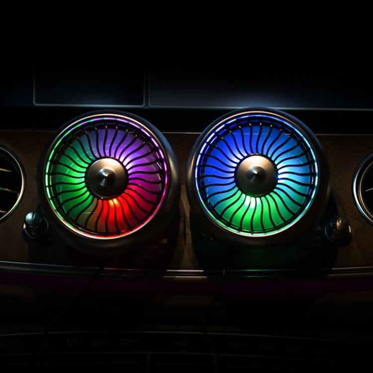 Automobile Multi-function Electric Fan Car Air Outlet USB Interface Mini Fan(Silver) - free shipping - PMC TechLife - Order now!