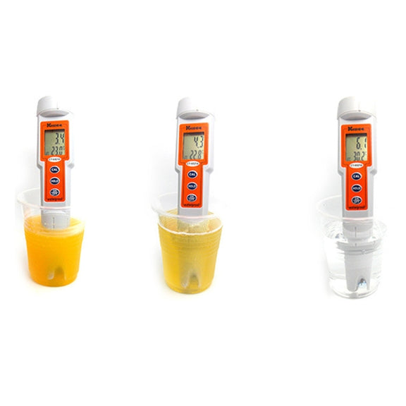Kedida CT6322 PH Conductivity Temp Meter Portable LCD Digital Water Testing Measurement Pen