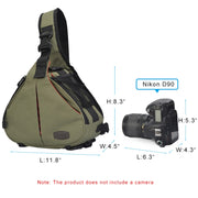 CADeN K1 DSLR Camera Shoulder Water-resistant Bag with Rain Cover(Army Green)