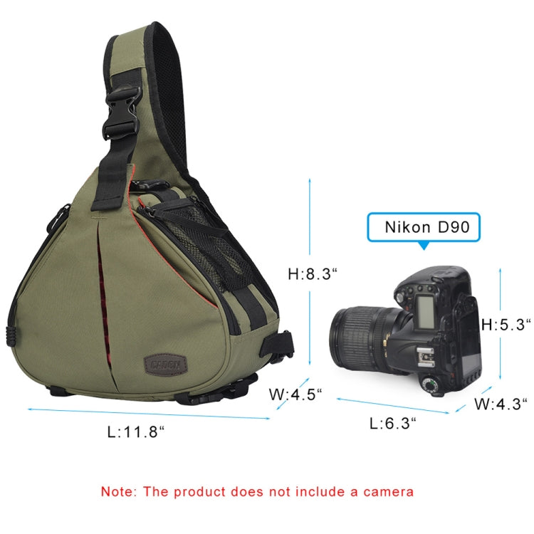 CADeN K1 DSLR Camera Shoulder Water-resistant Bag with Rain Cover(Army Green)