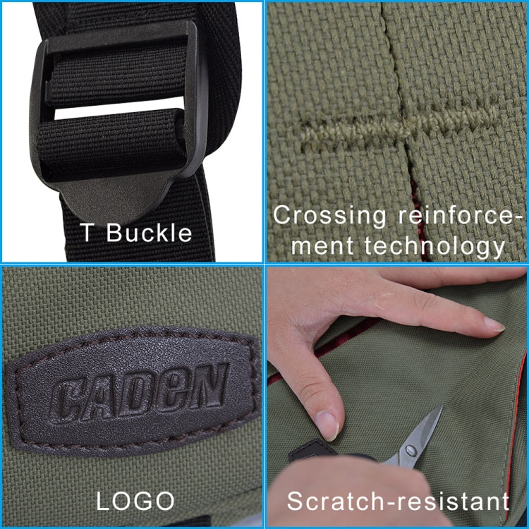 CADeN K1 DSLR Camera Shoulder Waterproof Bag with Rain Cover(Army Green) - free shipping - PMC Jewellery - Order now!